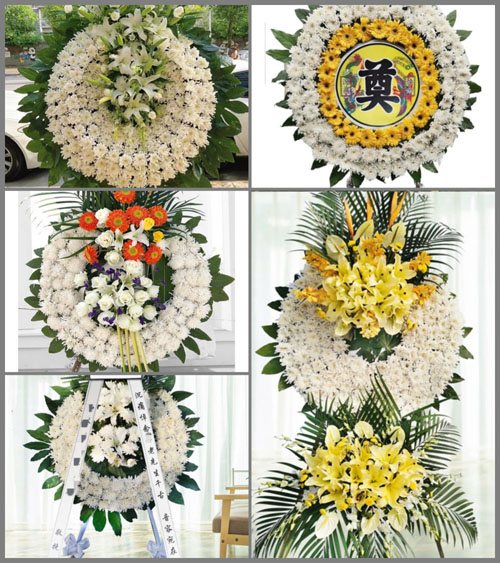 湖北孝感市大悟县芳畈镇赵河村花圈速递
